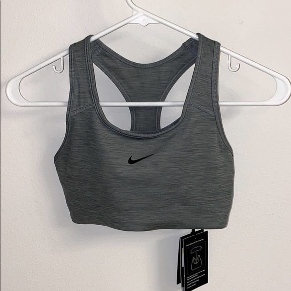 Nike Other - NWT Nike Grey Swoosh Sports Bra Medium Support